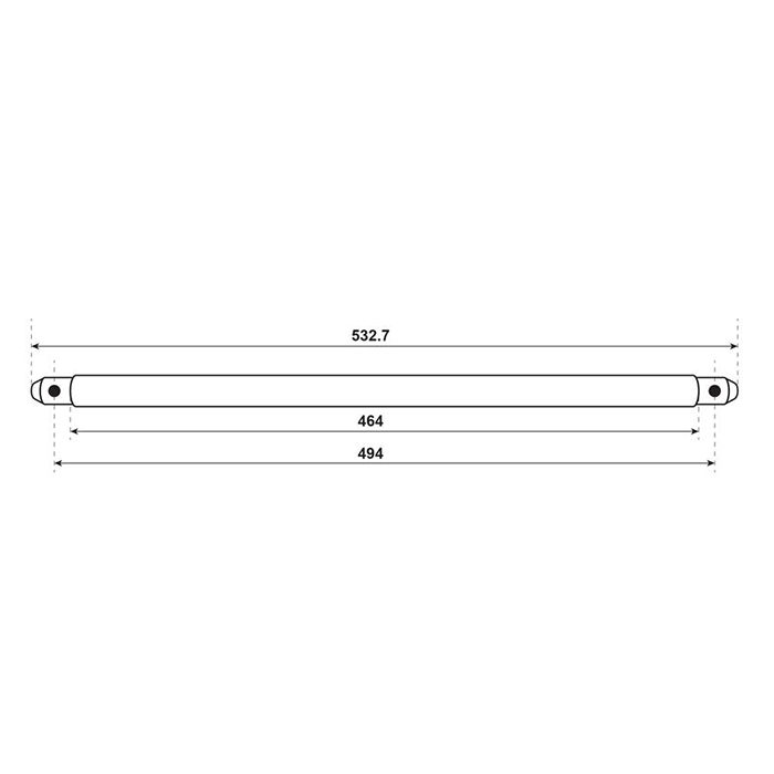 Slika Osovina stabilizatorja Fiat fi=25, L=535mm - 5180482