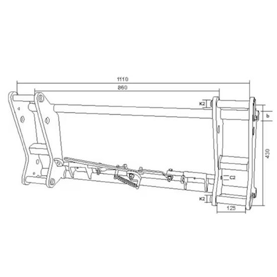 Picture of Hitro vpetje čelnega nakladalca - vzvod na sredini