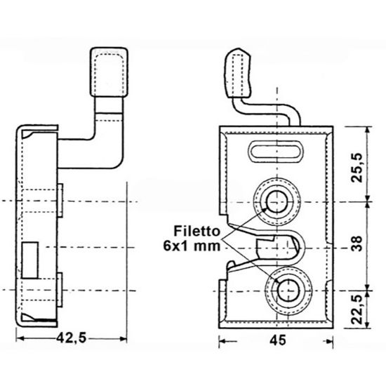 Picture of Inner slam lock, LH - Brieda