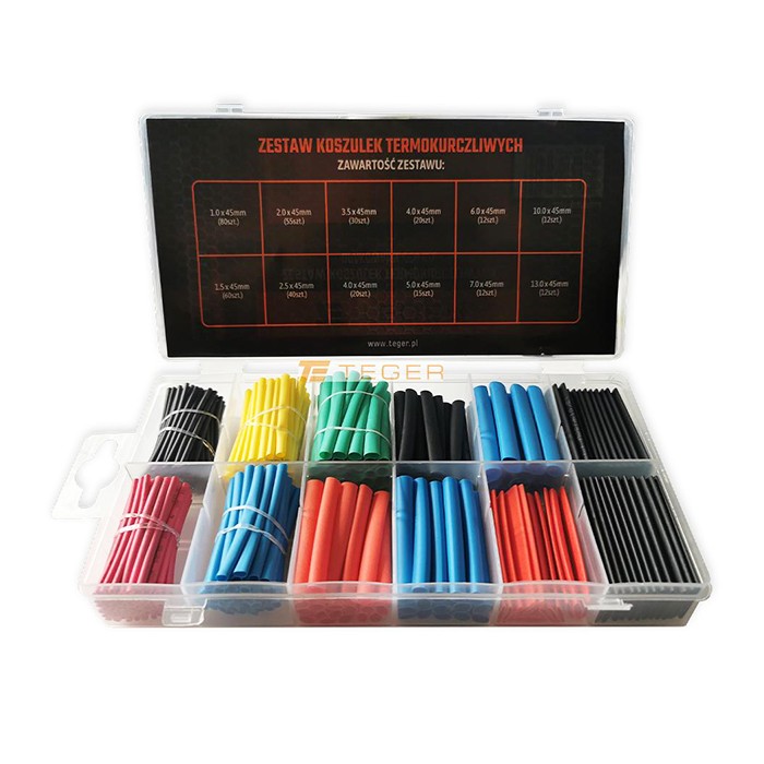 Slika Set termoskrčljivih cevk - 368 kosov