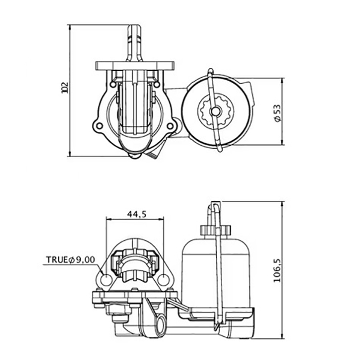 Slika Predčrpalka goriva z kozarčkom MF133, 135, 140, 145, 152, 35, 35X Perkins A3.144, A3.152, AD3.152
