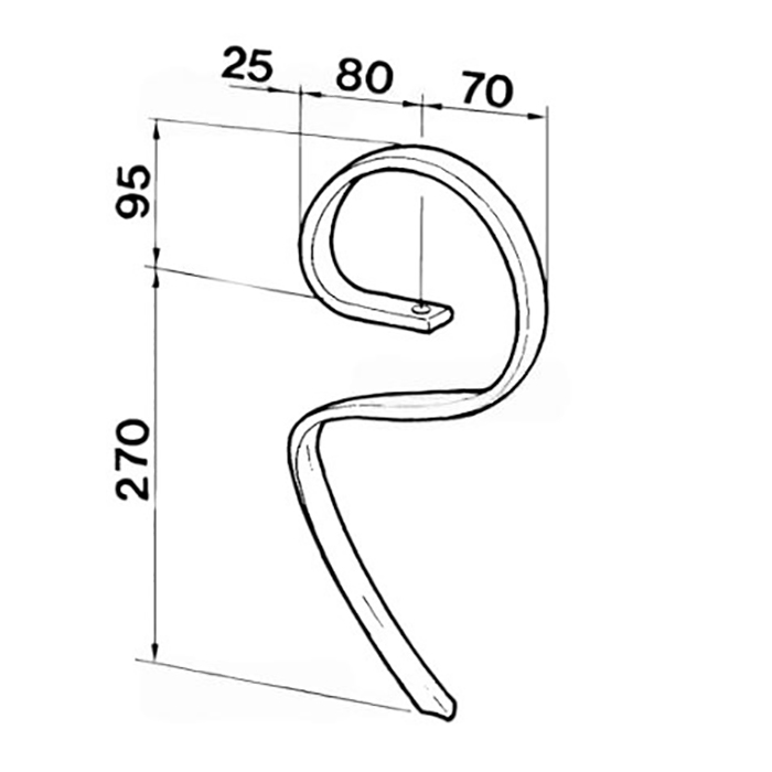 Slika Vzmet predsetvenika 25x8x365mm