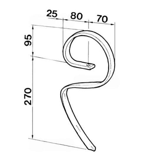 Slika Vzmet predsetvenika 25x8x365mm