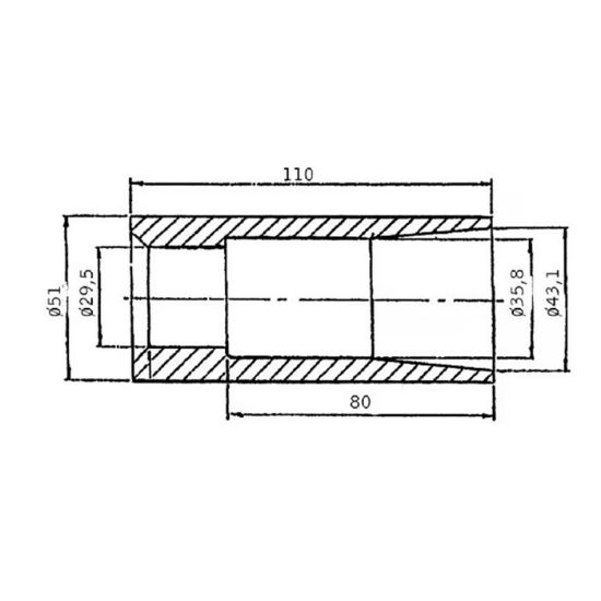 Bild von Puša konice odjemalca FI 51 mm, L-110mm