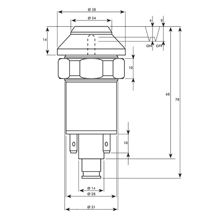 Bild von Stikalo vklopa sprednjega pogona Deutz,Same 0.007.5945.0/20