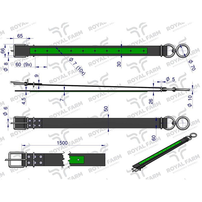 Picture of Ovratnica za živino 5x150 cm