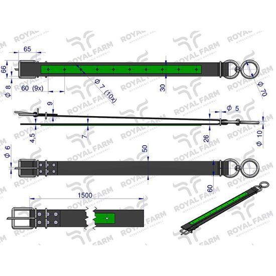 Picture of Ovratnica za živino 5x150 cm