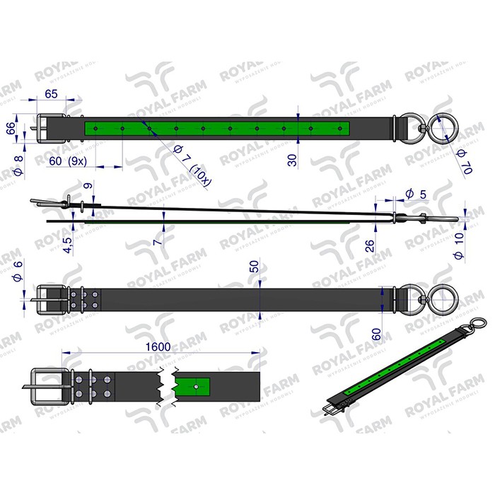 Picture of Ovratnica za živino 5x160 cm