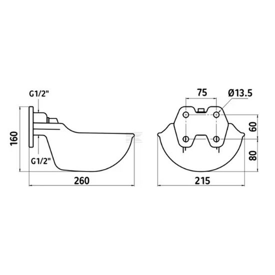 Slika Napajalnik za govedo 1/2" - cevni ventil