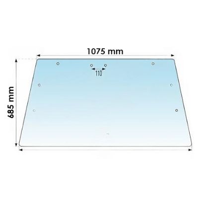 Slika Steklo kabine zadnje TX75, izvozni model