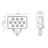 Bild von Žaromet delovni Led 12/24V - 100W 150x112x52,7mm 8950LM