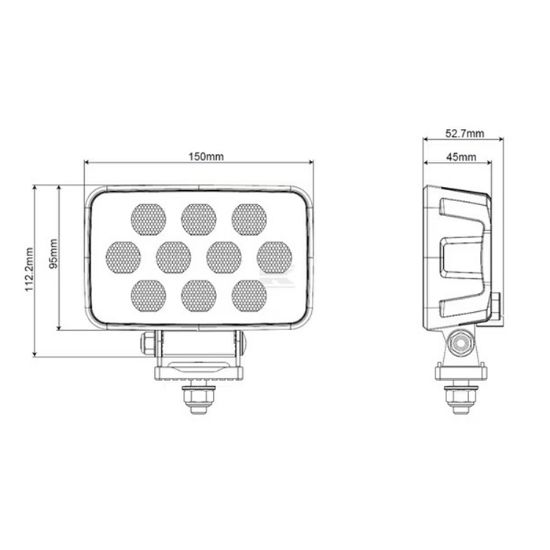 Bild von Žaromet delovni Led 12/24V - 100W 150x112x52,7mm 8950LM
