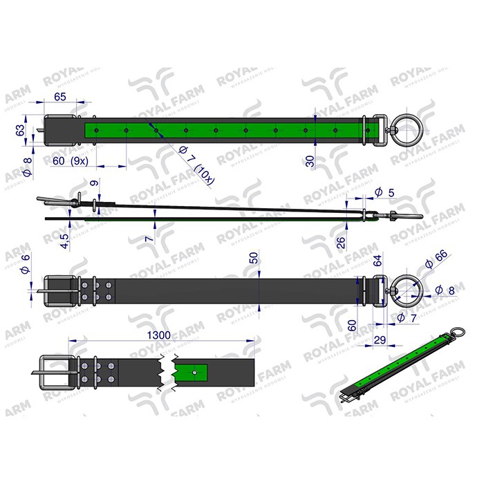 Bild von Ovratnica za živino 5x130 cm