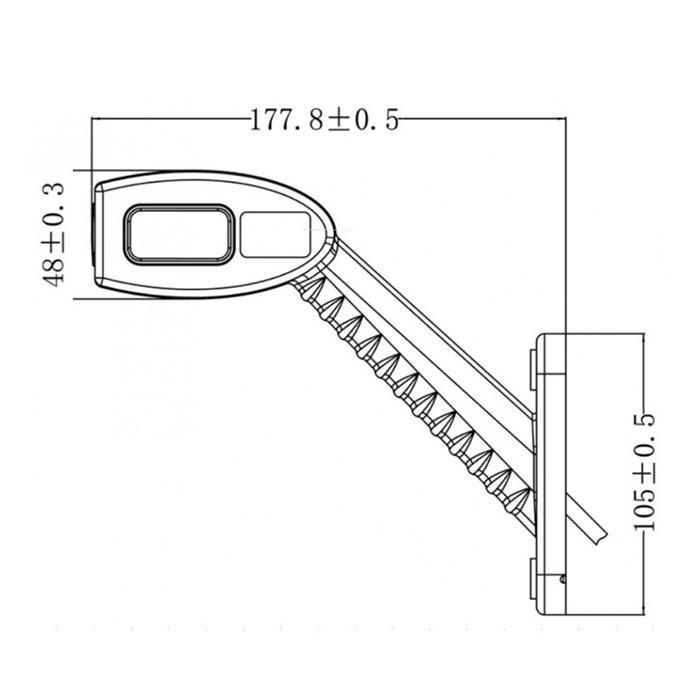 Bild von Svetilka markirna na nosilcu L-178mm desna Led