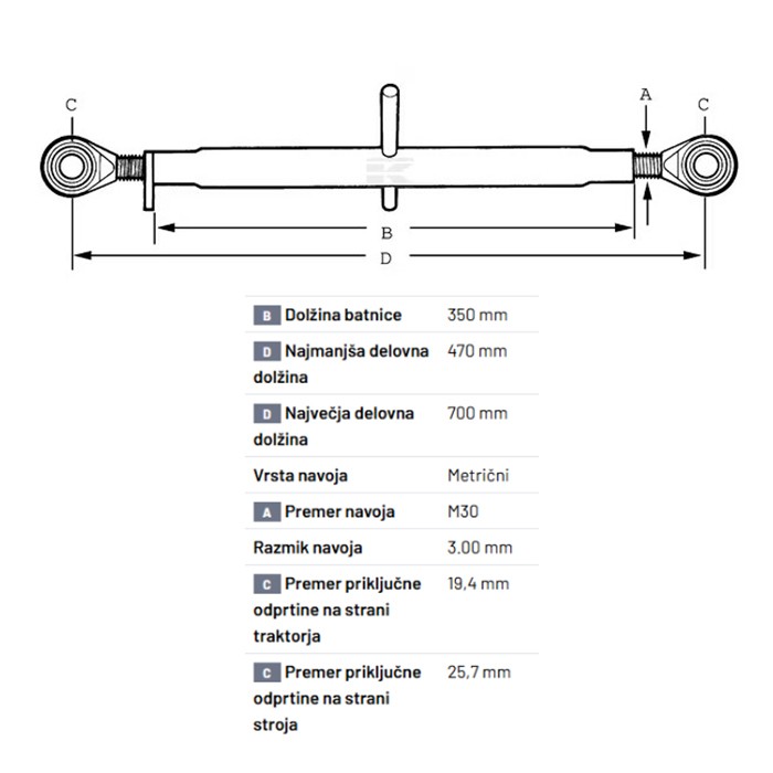 Bild von Topling ročica 19-25 470-700mm