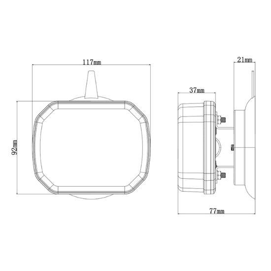 Bild von Svetilka stop Led brezžična magnetna 118 x 93 mm