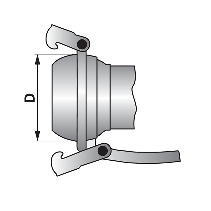 Slika Priključek cisterne kotni Bauer 90°,  4"col