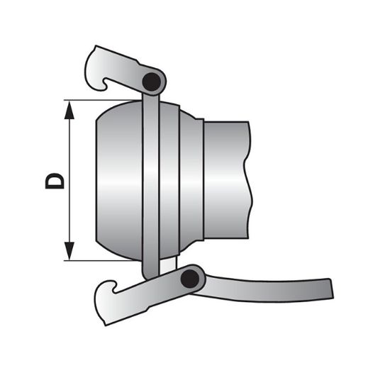 Slika Priključek cisterne kotni Bauer 90°,  4"col