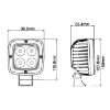 Picture of Žaromet delovni Led 12/24V-40W 4x10W-2500lumnov, 98,5x110x63,4