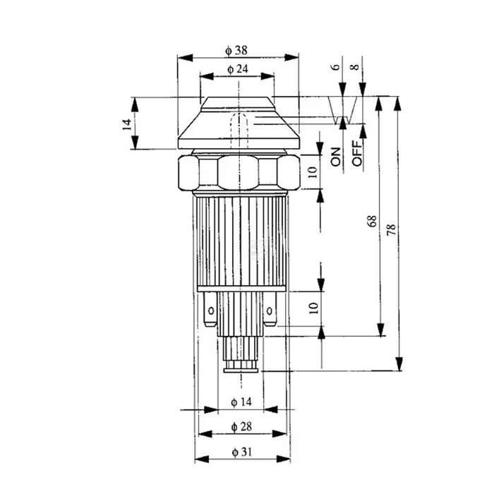Slika Stikalo-gumb EHR hidravlike 28mm 0.008.8049.0