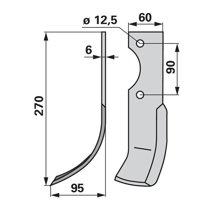 Bild von Nož freze levi Adriatica