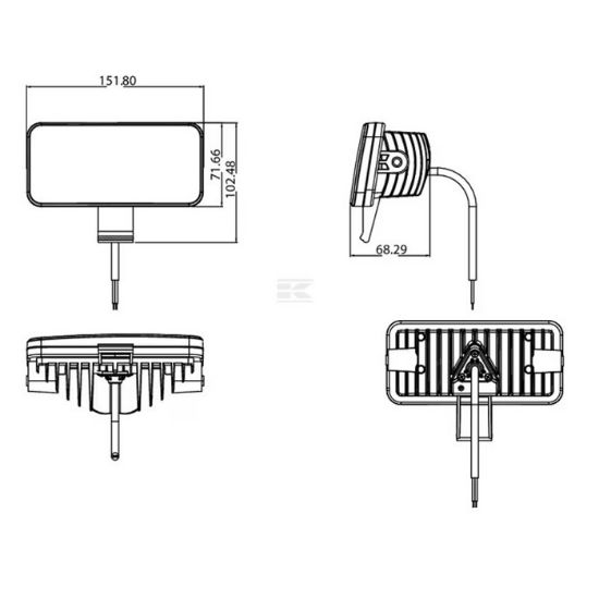 Bild von Žaromet delovni led 12/24V 54W, 4100LM 151,8x102,5mm 