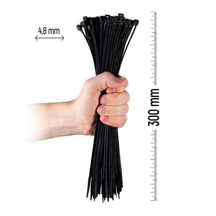 Slika Vezica PVC 300 x 4,8 - 100 kos