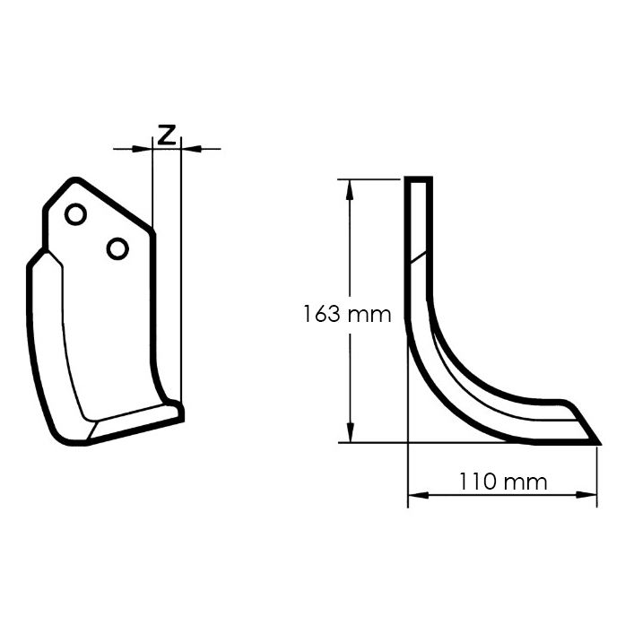 Bild von Nož freze Muratori desni
