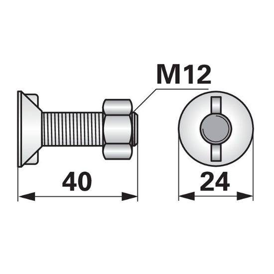 Slika Vijak lemeža 12x40,2 robni