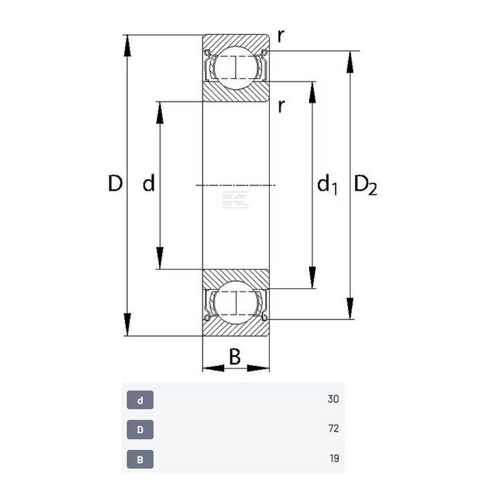 Bild von Ležaj 6306 2RS