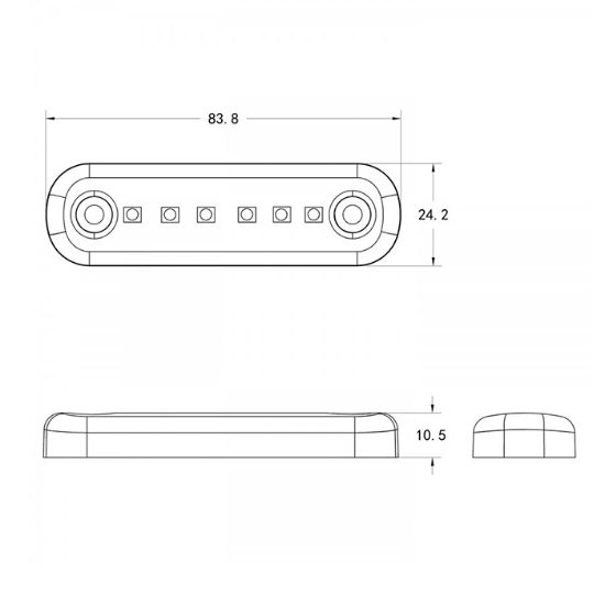 Slika Svetilka pozicija 12/24V 6x Led rdeče