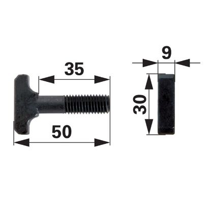 Slika Vijak T verige ladijske M10x35mm