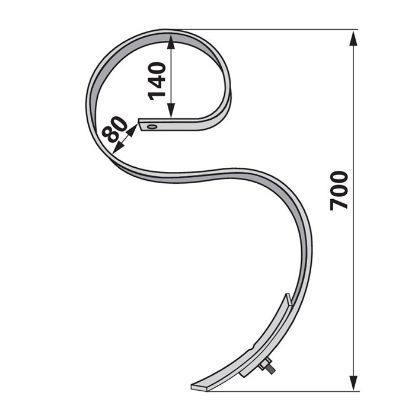 Bild von Vzmet predsetvenika "S" kpl. 45x12x685mm