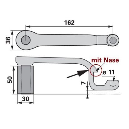 Bild von Nosilec kose Busatis spodnji GB2620