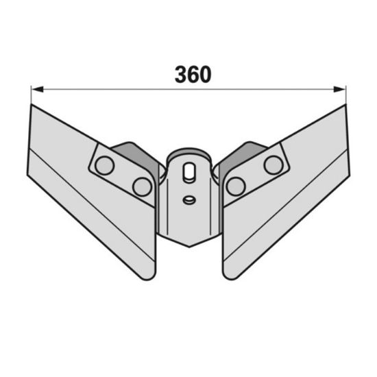 Bild von Lemež krilni komplet 360X8, razmak med luknjami 45-75mm