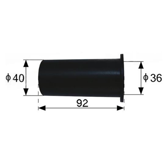 Slika Pokrov kardanske gredi PVC 1 3/8 z=6,L=92mm