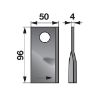 Bild von Nož kosilnice Krone levi 96x50x4 - FI19 1466902