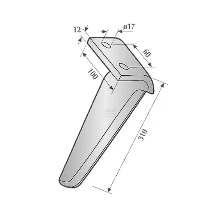 Picture of Klin rotobrane Breviglieri L-310mm desni