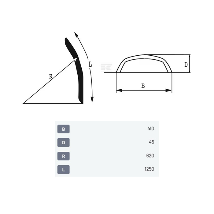 Bild von Blatnik PVC 410 x 1250 mm  
