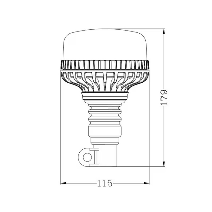 Bild von Svetilka rotacijska Led 12/24V nasadna 179 mm - zelena 