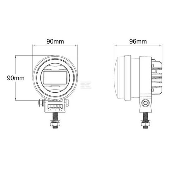 Slika Žaromet spredji Led fi90mm 10-30V 25/5W, H9 konektor