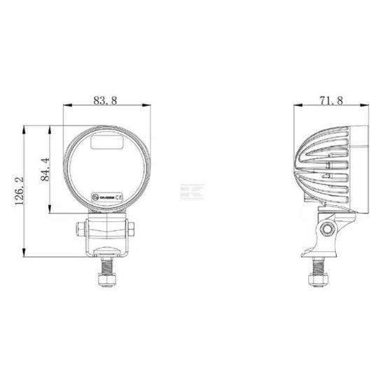 Slika Žaromet delovni Led Claas - 40W,4000lm - okrogli fi=84mm